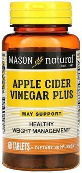 Mason Natural Apple Cider Vinegar Plus Яблучний оцет+ 60 таблеток 897044 фото