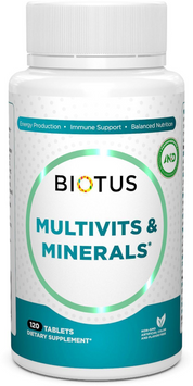 Biotus Multivits & Minerals Мультивітаміни та мінерали 120 таблеток 1043988 фото