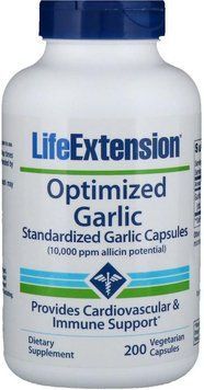 Life Extension Optimized Garlic Standardized Garlic Capsules 200 Veggie Caps Чеснок 535110 фото