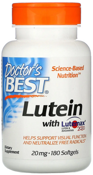 Doctor's Best Lutein with Lutemax Лютеїн 20 мг 180 капсул 1044778 фото