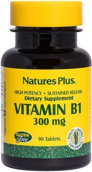 Nature's Plus Vitamin B1, 300 mg, 90 Tablets (NTP1605) 686064 фото