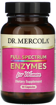 Dr. Mercola Full Spectrum Enzymes Ферменти повний спектр для жінок 90 капсул 1186348 фото