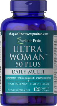 Puritan's Pride Ultra Woman 50 Plus Multi-Vitamin Мультівітаміни для жінок 60 капсул 821192 фото