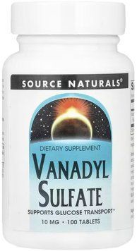 Source Naturals Vanadyl Sulfate 10mg - 100 Tablets 1452198 фото