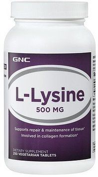 Амінокислота для спорту GNC L-Lysine 500 mg 250 tabs 380438 фото