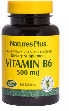 Nature's Plus Vitamin B-6 500 mg Витамин B-6 90 таблеток 893745 фото