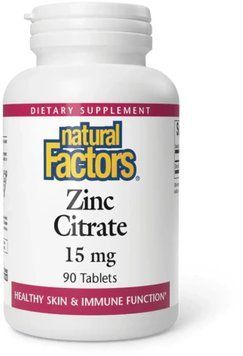 Natural Factors Zinc Citrate 15mg - 90 Tablets 1455979 фото