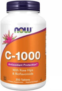 Now Foods C-1000 RH NO TR - 250 Tablets 1451522 фото