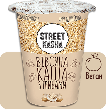 Каша Street Kasha Овсяная с грибами стакан 50 г (4820201770344) 1342534 фото