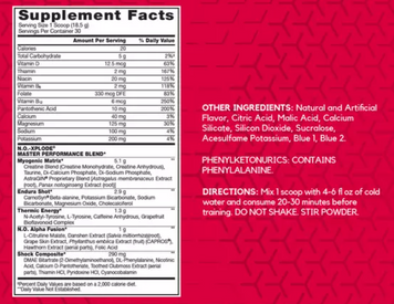 Передтренувальний комплекс BSN N.O.-XPLODE 555 g / 30 servings / Blue Raspberry 507111 фото