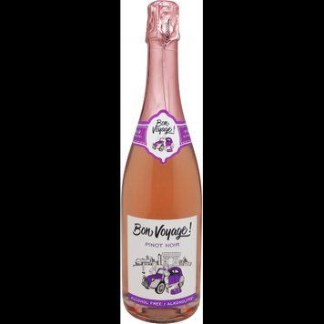 Вино ігристо Bon Voyage Pinot Noir Alcohol Free Sparkling Rose рожеве напівсухе безалкогольне 0.75 (VTS1313830) 1063259 фото