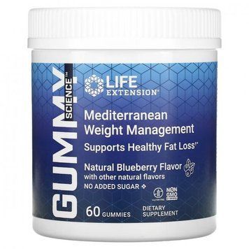 Life Extension Mediterranean Weight Management Засіб для корекції ваги смак чорниці 60 жувальних цукерок 1117865 фото