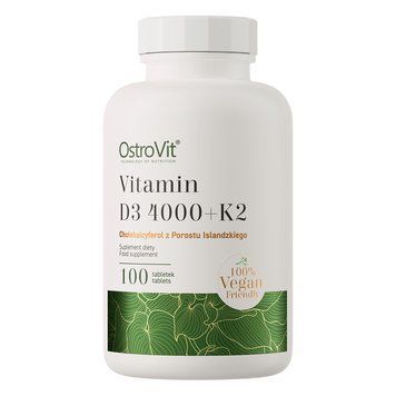 OstroVit Vitamin D3 4000 Iu + K2 vege Витамин D3 4000 + K2 100 таблеток 1073991 фото