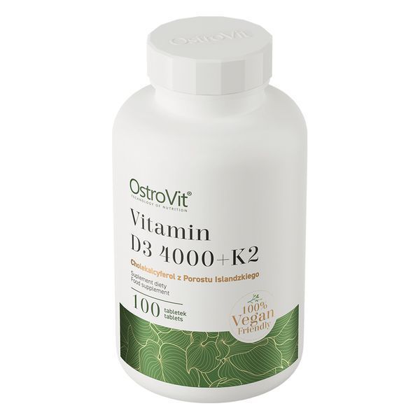 OstroVit Vitamin D3 4000 IU + K2 vege Вітамін D3 4000 + K2 100 таблеток 1073991 фото