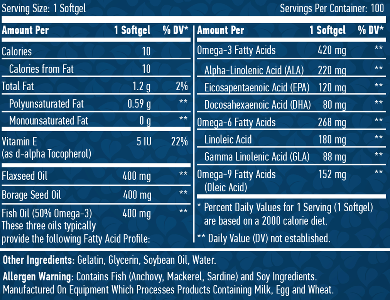 Haya Labs Omega 3-6-9 Омега 3-6-9 100 капсул 1052815 фото