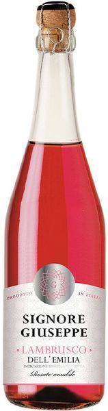 Игристое вино Signore Giuseppe Lambrusco dell'Emilia Rosato розовое 0.75 л (WHS8052783850541) 816181 фото