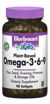 Bluebonnet Nutrition Omega 3-6-9 Plant-Baset 1000 mg 90 caps 490515 фото