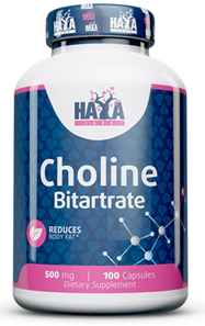 Haya Labs Choline Bitartrate 500 мг Битартрат Холина 100 капсул 1051899 фото