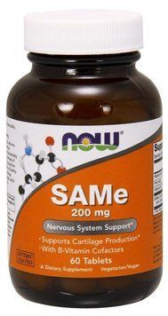 NOW Foods SAM-E 200 MG 60 TABS S-аденозилметионин 523276 фото