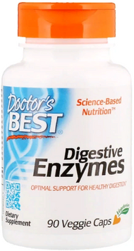 Doctor's Best, Digestive Enzymes, 90 Veggie Caps (DRB-00047) 624102 фото