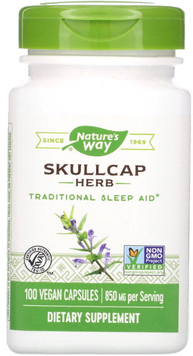 Nature's Way, Scullcap Herb, 425 mg, 100 Vegetarian Capsules (NWY-16900) 606574 фото