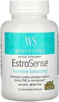 Natural Factors WomenSense, EstroSense, Hormone Balancing, 120 Vegetarian Capsules (NFS-04956) 660854 фото