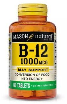 Mason Natural Vitamin B12 1000 mcg Витамин Б12 60 таблеток 993704 фото