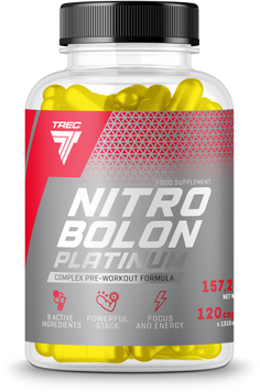 Передтренувальний комплекс Trec Nitrobolon Platinum 120 capsules/40 servings//Unflavored 969790 фото