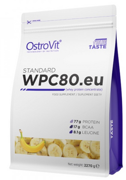Протеин OstroVit STANDARD WPC80.eu 2270 g / 75 servings / banana cake 1040199 фото