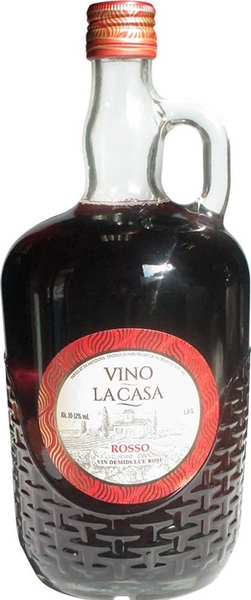 Вино Vino La Casa Rosso красное полусладкое 12% 1 л (WNF4840042012472) 1216863 фото