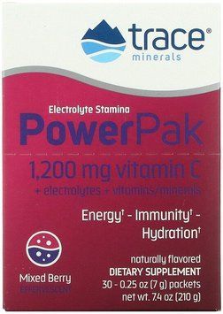Trace Minerals Research Electrolyte Stamina Power Pak Электролиты со вкусом ягодной смеси 30 пакетиков 883887 фото