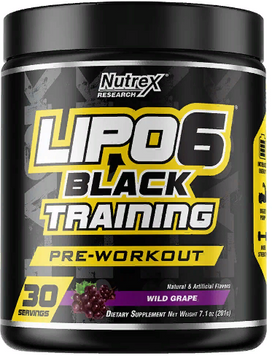 Передтренувальний комплекс Nutrex Research Lipo-6 Black Training 195 g /29 servings/ Grape 914168 фото