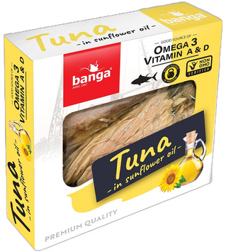 Тунец BANGA филе Премиум в масле 120 г (4751017405666) 1337438 фото