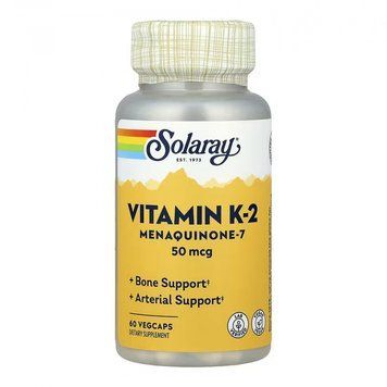 Solaray Vitamin K-2 MK-7 50mcg - 60 vcaps 1472032 фото