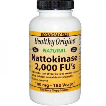 Healthy Origins Nattokinase 2000 FU's 100 mg Наттокіназа 180 капсул 774907 фото