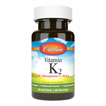 Carlson Labs Vitamin K2 MK-7 Вітамін K2 MK-7 90 мкг 60 капсул 1117581 фото
