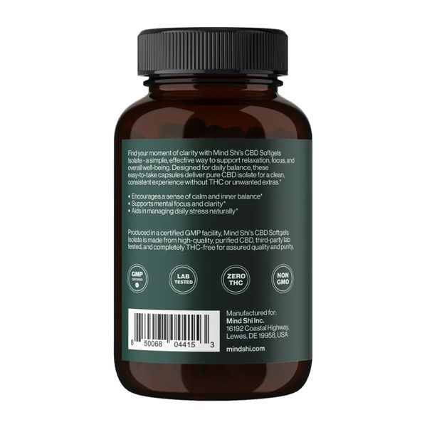 Капсули Mind Shi CBD Isolate 1500 mg - 60 softgels 1444306 фото