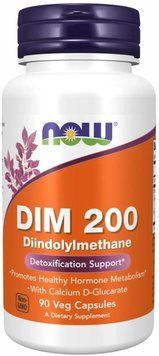 Now Foods DIM 200 w/Calcium D-Glucarate - 90 Veg Capsules 1454340 фото