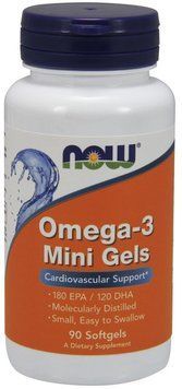 NOW Foods Omega-3 Mini Gels 90 caps 414067 фото