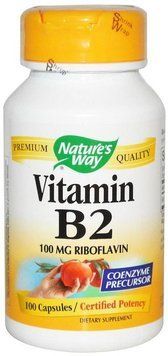 Nature's Way Vitamin B2 100 mg 100 Caps Витамин B2, рибофлавин 535177 фото