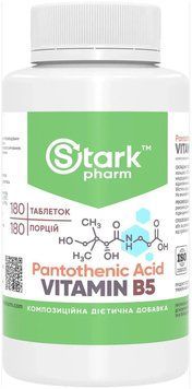 Stark Pharm Pantothenic Acid Vitamin B5 500mg - 180 Tablets 1458009 фото