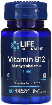 Life Extension Methylcobalamin B12 Витамин B12 1 мг 60 леденцов 1159456 фото