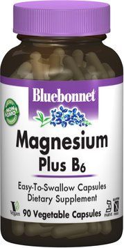 Bluebonnet Nutrition Magnesium + Vitamin В6, 90 Vegetable Capsules (BLB0735) 659818 фото