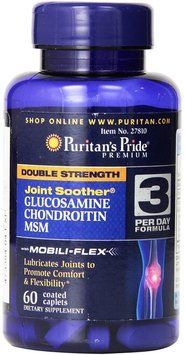 Puritan's Pride Double Strength Glucosamine Chondroitin MSM 60 caps 386521 фото