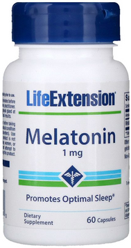 Life Extension Melatonin 1 mg 60 Caps (LEX-32906) 590724 фото