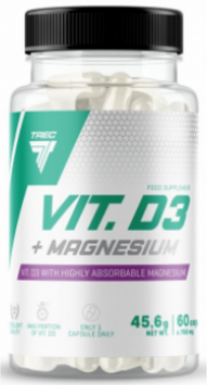 Trec Nutrition Vitamin D3 + Magnesium 60 caps / 60 servings 1086929 фото