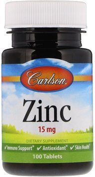 Carlson Labs Zinc 15 mg 100 Tabs Цинк 552372 фото