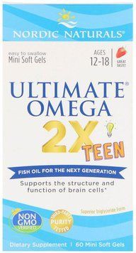 Nordic Naturals Ultimate Omega 2X Teen, Strawberry, 60 Mini Soft Gels (NOR-06110) 655352 фото