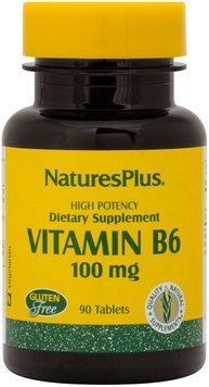 Nature's Plus Vitamin B6, 100 mg, 90 Tablets (NTP1650) 686065 фото