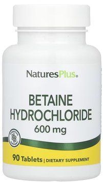 Nature's Plus Betaine Hydrochloride 600mg - 90 tabs 1468820 фото